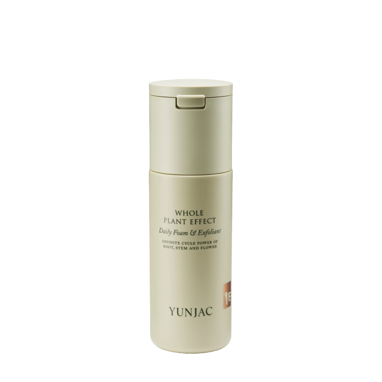 YUNJAC Whole Plant Effect Espuma Facial Diaria & Exfoliante - 80g (Botella) | Limpieza & Exfoliación Rica en Antioxidantes