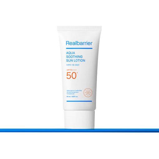 Real Barrier Aqua Soothing Sun Lotion SPF 50+ PA++++ – 50ml | Protección UV refrescante, hidratante y ligera