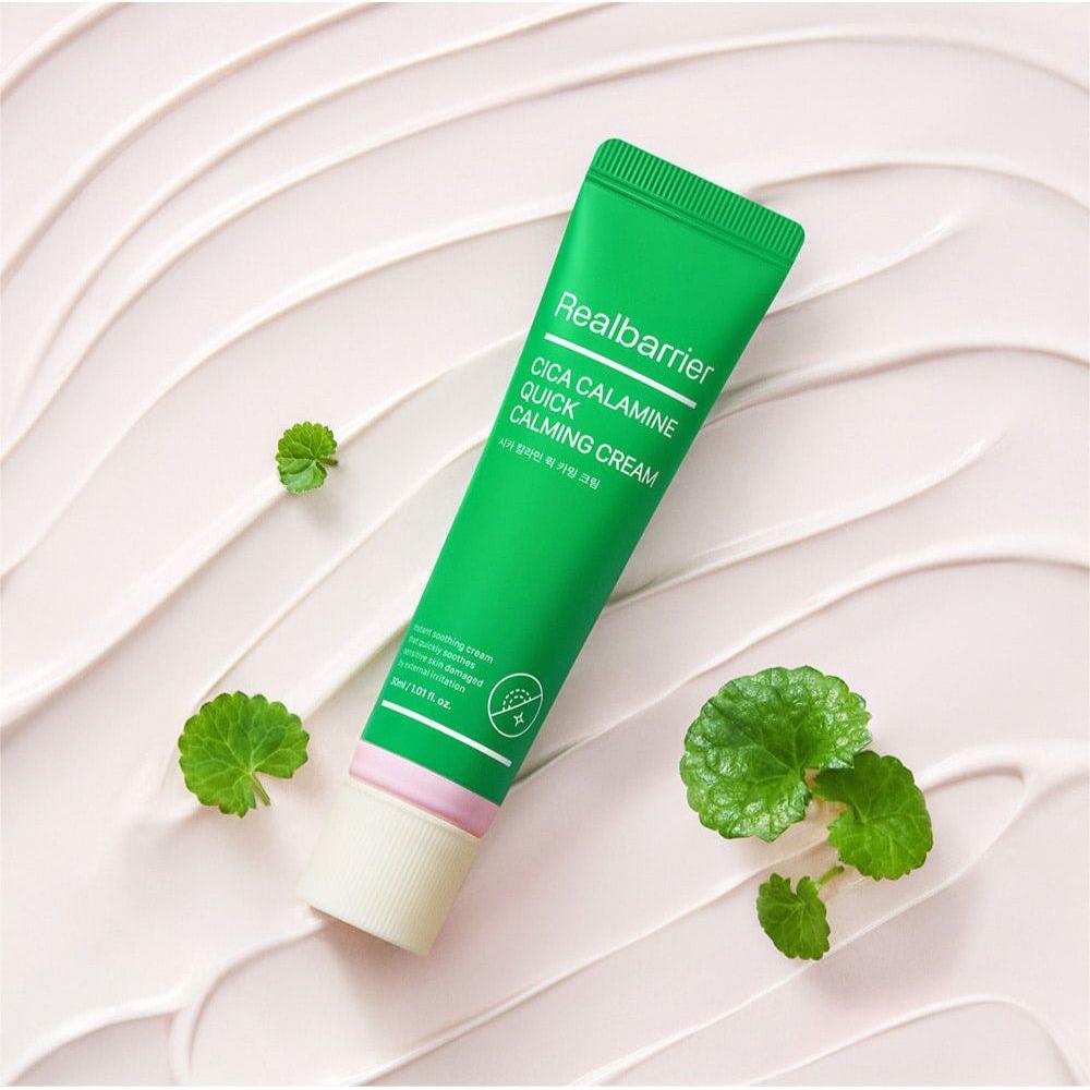Real Barrier Cica Calamine Quick Calming Cream – 30ml | Crema calmante de acción rápida para el enrojecimiento, los brotes y la piel sensible