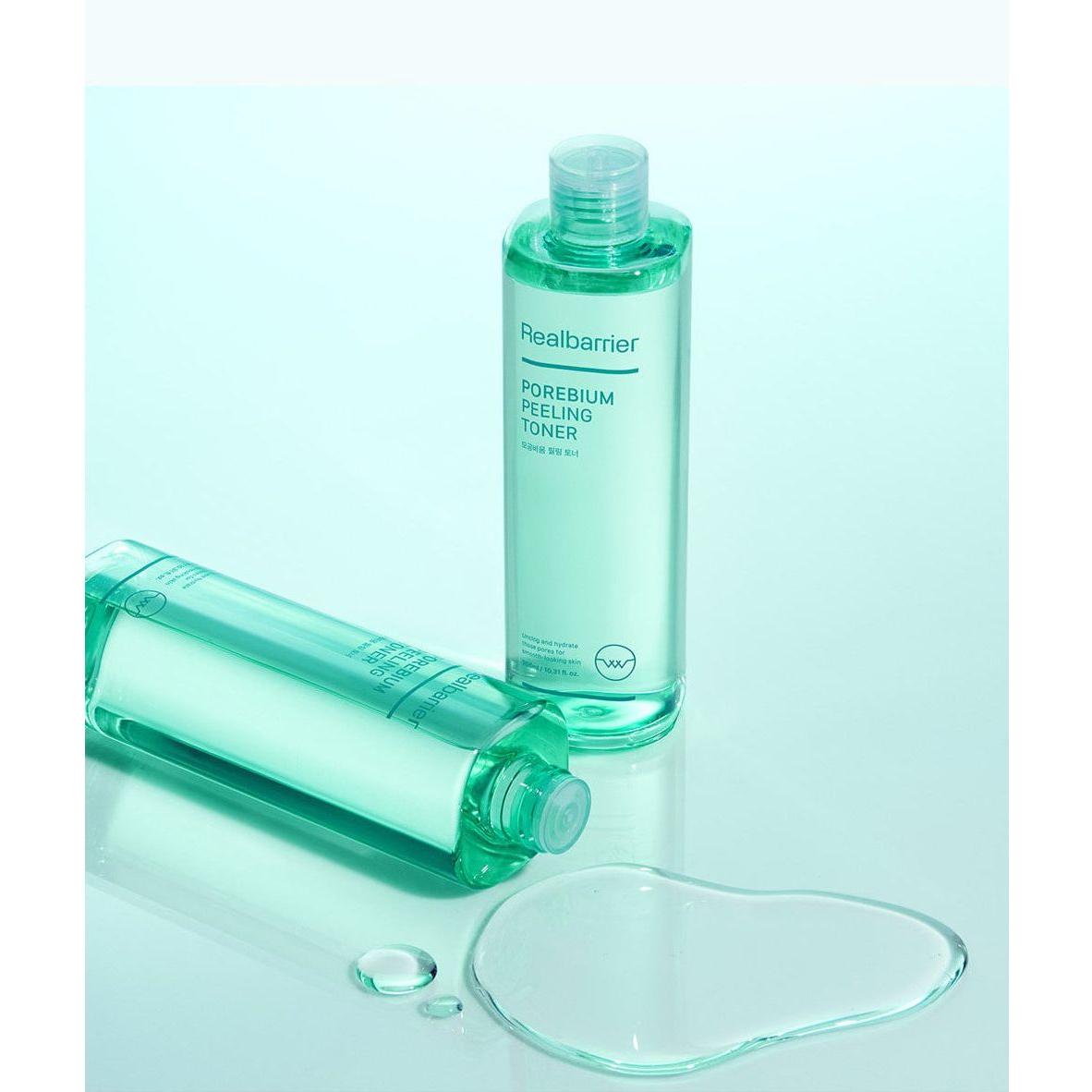 Tónico Exfoliante Porebium de Real Barrier – 200ml | Tónico 3 en 1: Exfoliante, Minimizador de Poros e Hidratante