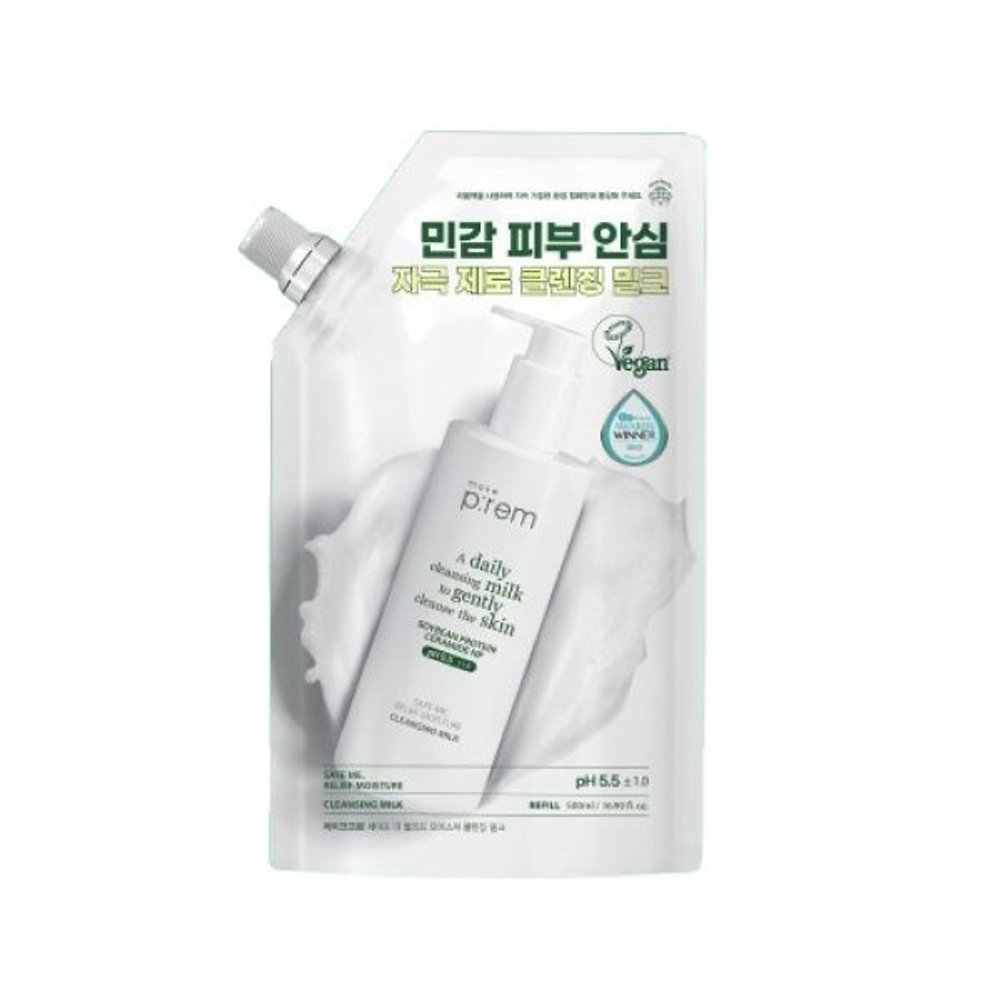 make p:rem Safe Me. Relief Moisture Cleansing Milk, 500ml refill pouch