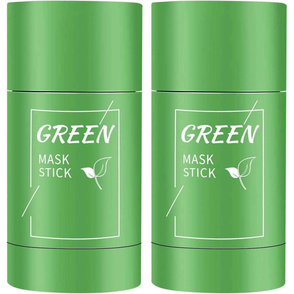 Green Tea Solid Clay Stick Mask Set - 2 Piece Purifying Facial Treatment - Glam Global UKGlam Global UK
