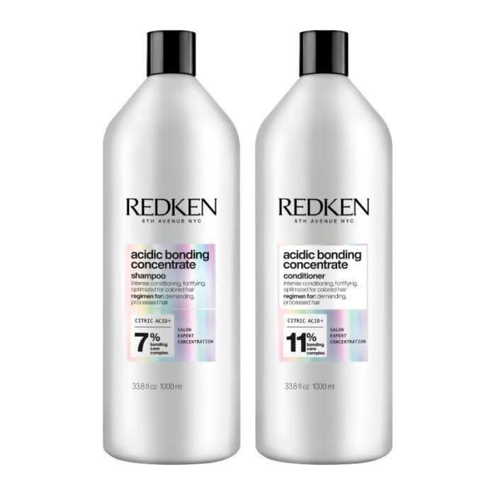 Redken Acidic Bonding Concentrate Shampoo & Conditioned 2 x1000ml - Glam Global UKRedken