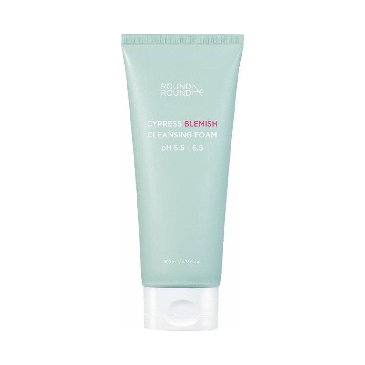 ROUND AROUND Cypress Blemish Cleansing Foam 200ml - Glam Global UKROUND AROUND