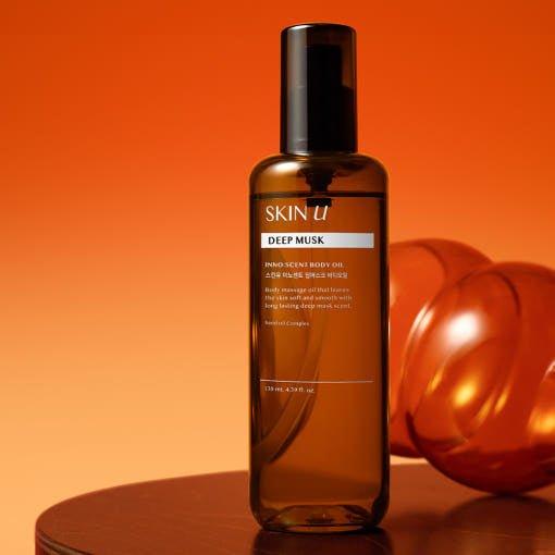 SKIN U INNO:SCENT Deep Musk Body Oil - 130ml | Luxurious Hydrating & Scented Body Massage Oil - Glam Global UKSKIN U