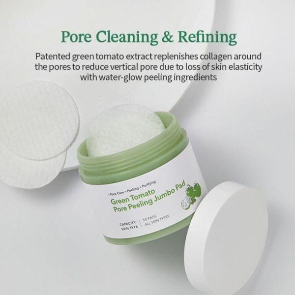 SUNGBOON EDITOR Green Tomato Pore Peeling Jumbo Pad 60 Sheets - Glam Global UKSUNGBOON EDITOR