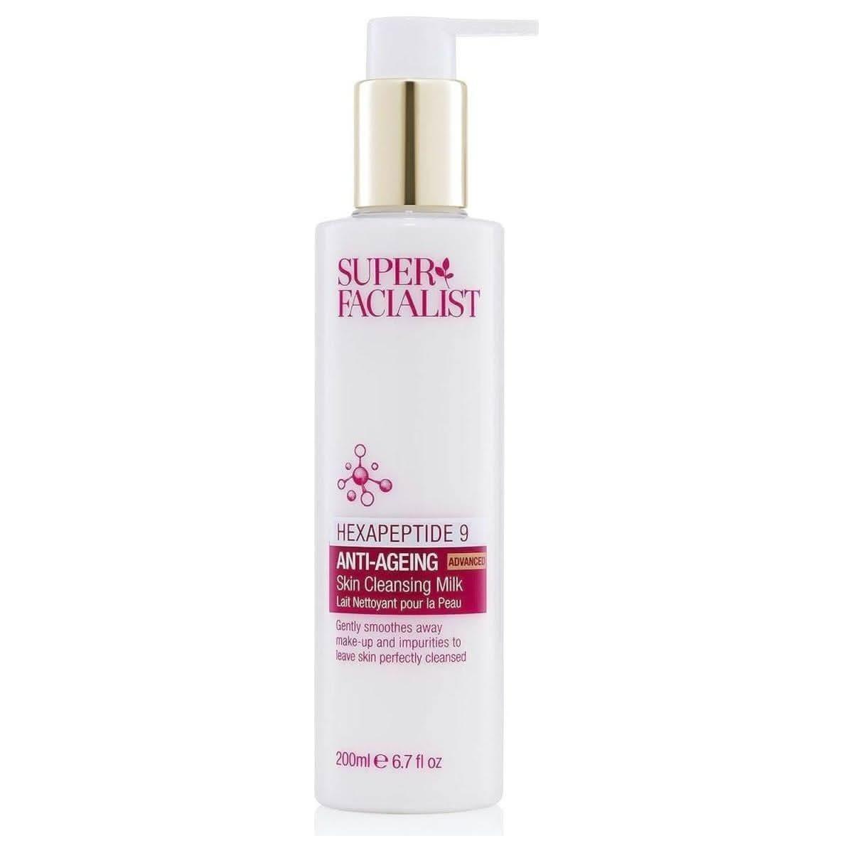 SUPER FACIALIST Hexapeptide - 9 Anti - Ageing Advanced Skin Cleansing Milk 200ml - Glam Global UKSuper Facialist