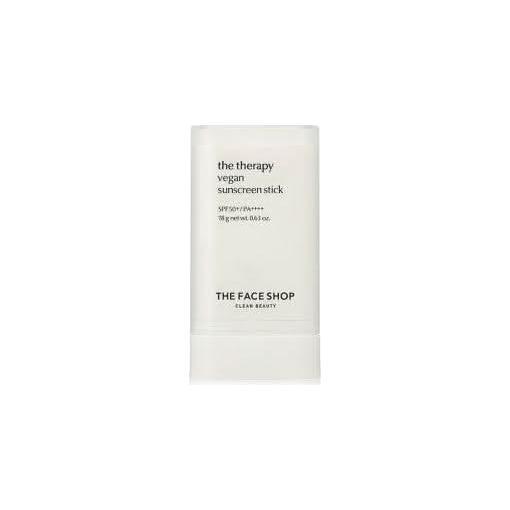 THE FACE SHOP The Therapy Vegan Sunscreen Stick SPF50+ PA++++ 18g - Glam Global UKTHE FACE SHOP
