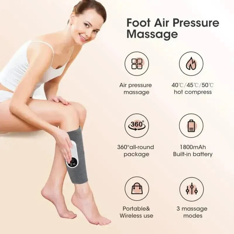 Three - Gear Automatic Air Pressure Leg Massager with Kneading & Hot Compress - Glam Global UKGlam Global UK