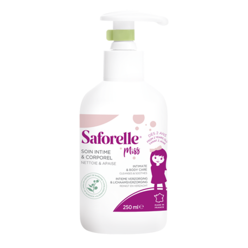 SAFORELLE Miss Cuidado Íntimo y Corporal – 250ml | Higiene Diaria Suave para Niñas