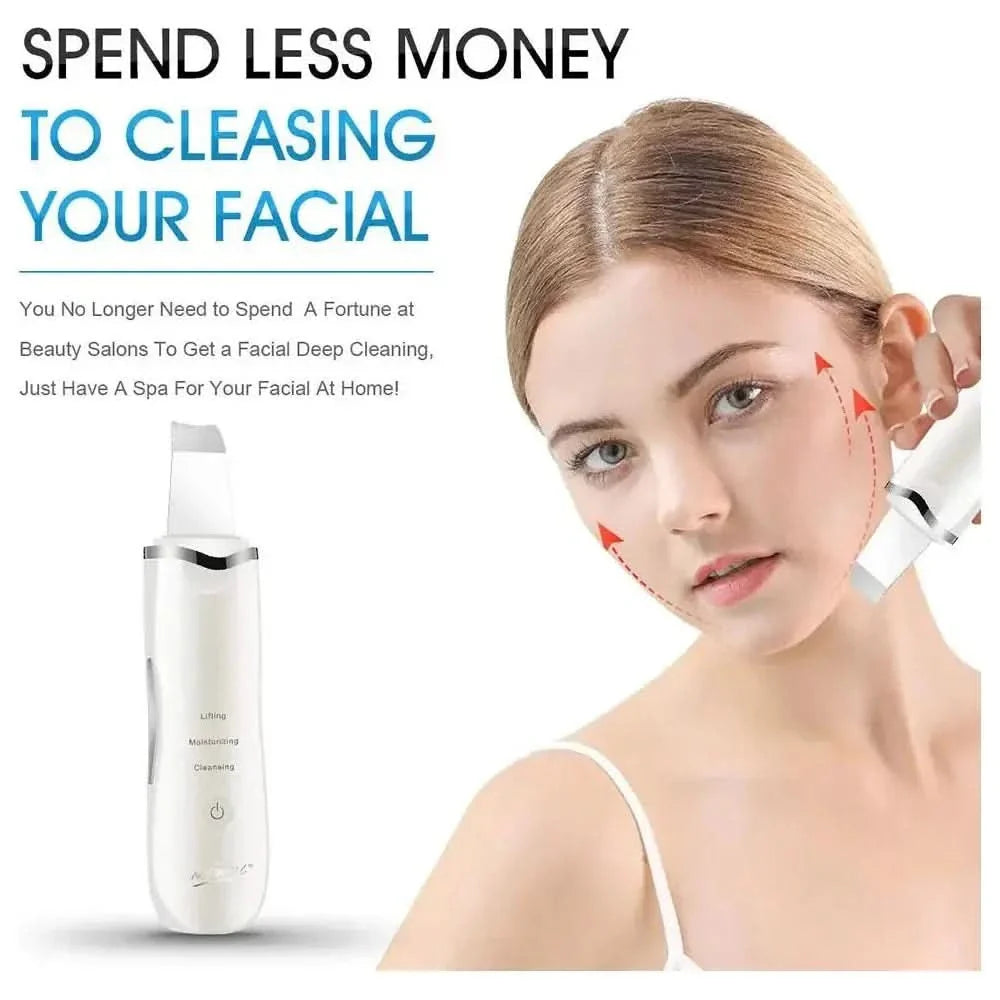 Ultrasonic Face Skin Scrubber – Your At - Home Skincare Revolution - Glam Global UKGlam Global UK
