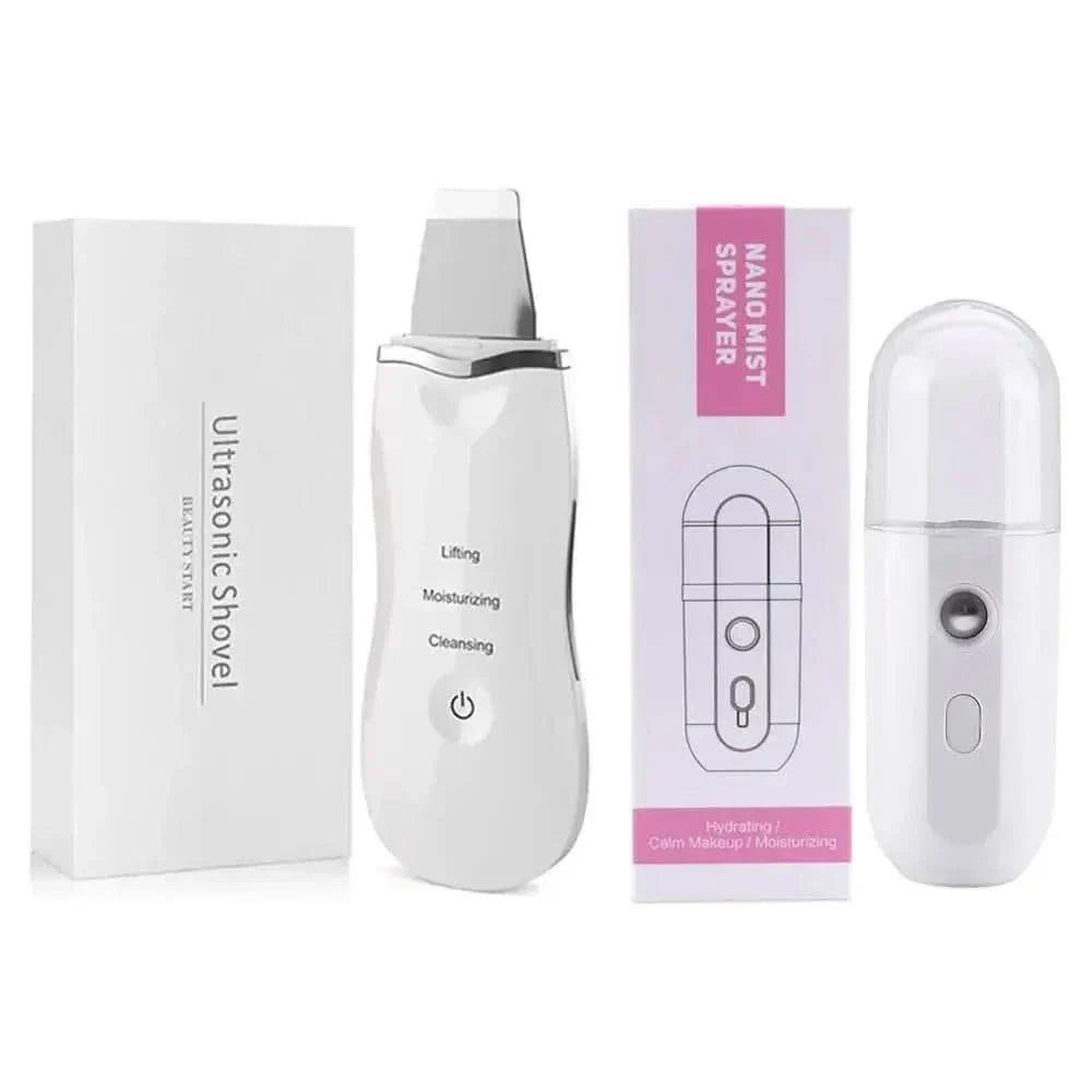 Ultrasonic Face Skin Scrubber – Your At - Home Skincare Revolution - Glam Global UKGlam Global UK