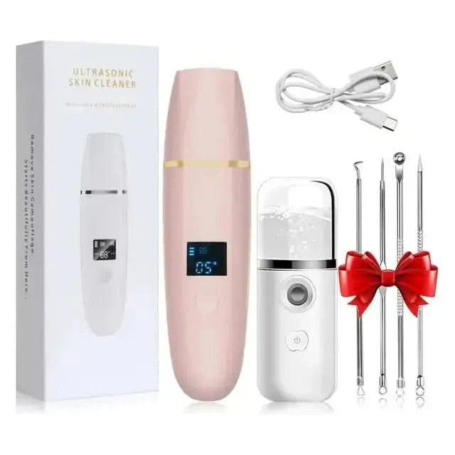 Ultrasonic Skin Scrubber: Professional Facial Cleansing Device - Glam Global UKGlam Global UK