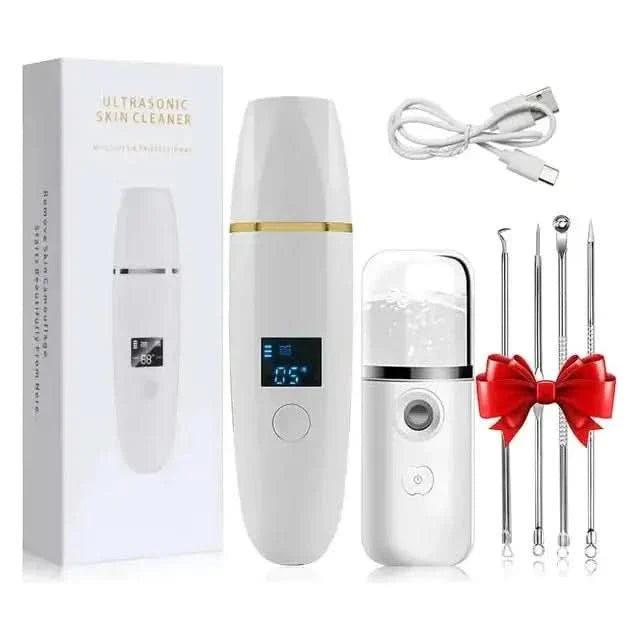 Ultrasonic Skin Scrubber: Professional Facial Cleansing Device - Glam Global UKGlam Global UK