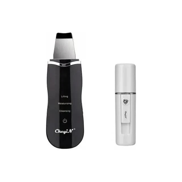 Ultrasonic Skin Scrubber + Skin Rejuvenation Nano Face Mist Steamer - Glam Global UKGlam Global UK