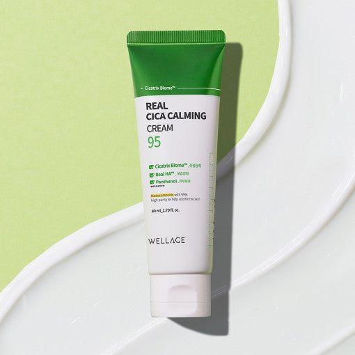 WELLAGE Real Cica Calming 95 Cream 80ml - Glam Global UKWELLAGE