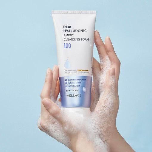 WELLAGE Real Hyaluronic Amino Cleansing Foam 150ml - Glam Global UKWELLAGE