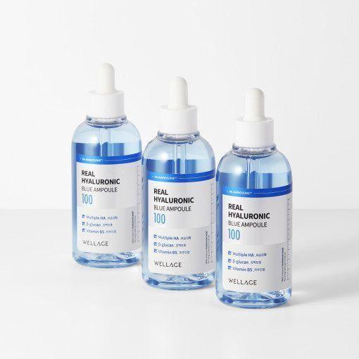 WELLAGE Real Hyaluronic Blue Ampoule 100 - 100ml | Deep Hydration & Skin Barrier Care - Glam Global UKWELLAGE