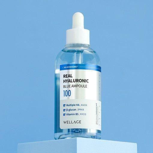 WELLAGE Real Hyaluronic Blue Ampoule 100 - 100ml | Deep Hydration & Skin Barrier Care - Glam Global UKWELLAGE