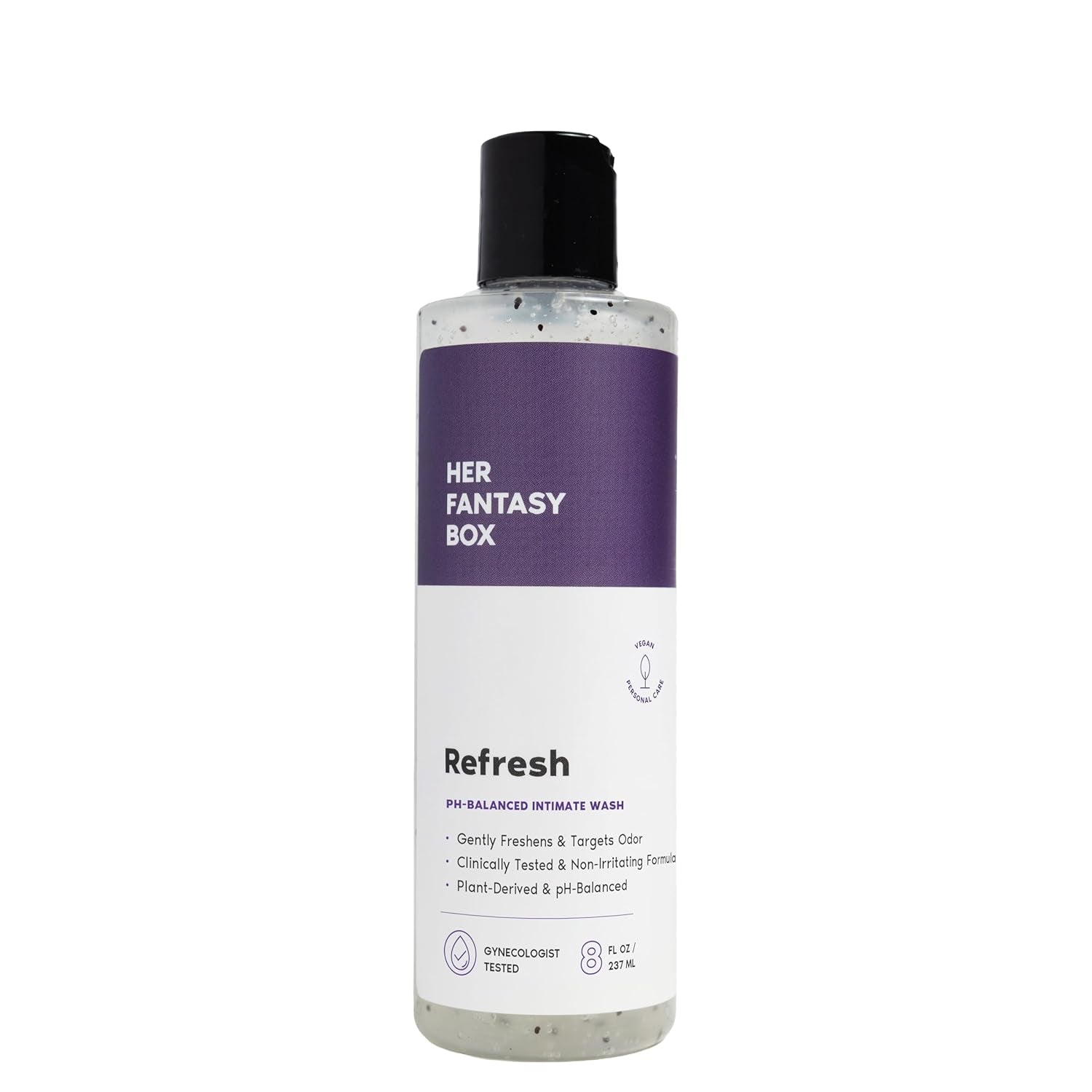 Her Fantasy Box | Refresh Ph Balancing Shower Gel - Natural Feminine Hygiene Solution for Gentle Cleansing, Odor Control, and Skin Nourishment - Ph-Balanced Formula for All Skin Types (8 Oz)