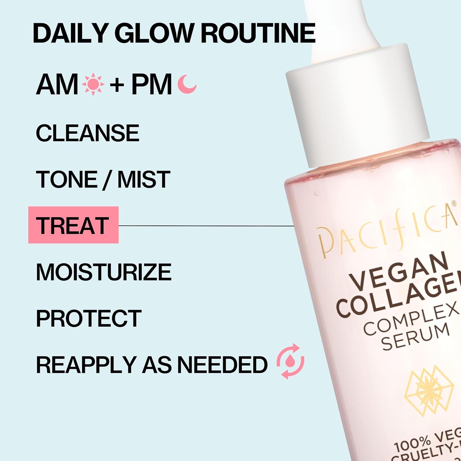 Pacifica Vegan Collagen Complex Face Serum anti Aging Hydrating Serum W/Hyaluronic Acid for Plumping & Firming Collagen Boosting Facial Serum for Fine Lines & Wrinkles Clean Dermatologist Tested