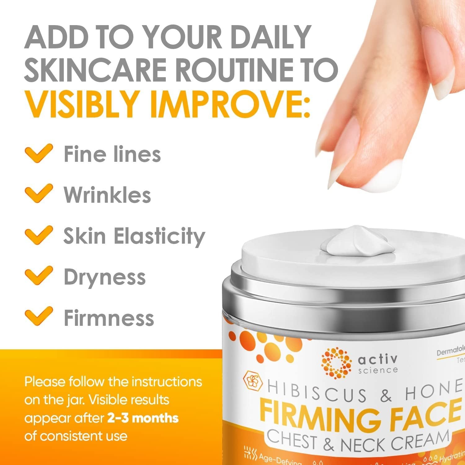 ACTIVSCIENCE Hibiscus & Honey Firming Cream – 50ml | Anti-Aging & Hydrating Formula