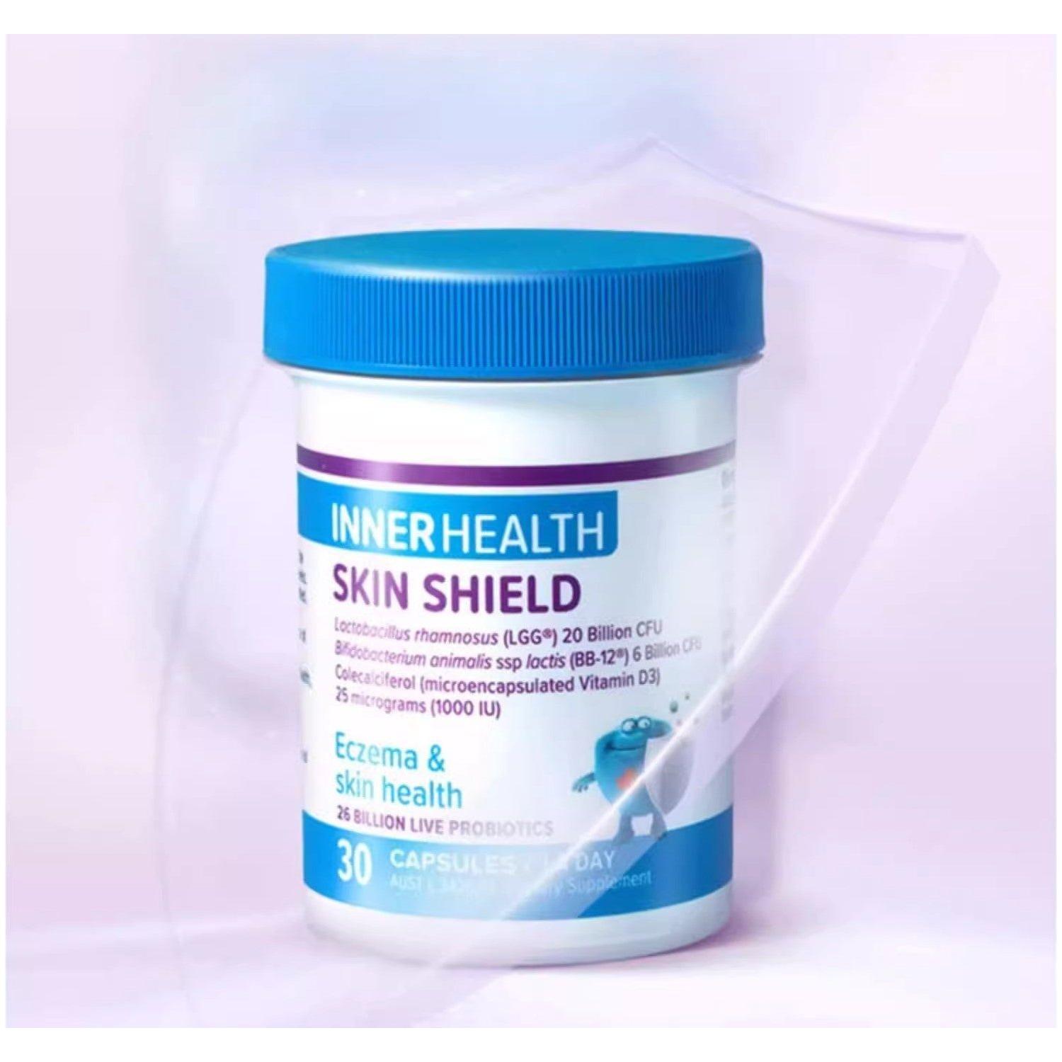 INNER HEALTH Skin Shield 26 mil millones de probióticos vivos - 30 cápsulas | Fortalece las defensas de la piel