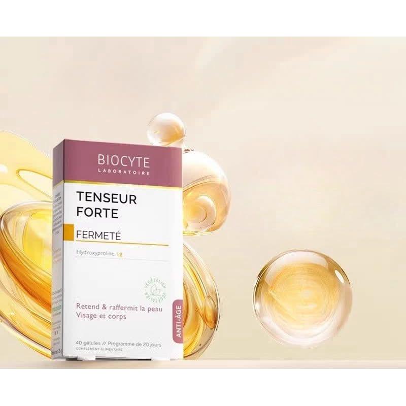 BIOCYTE Tenseur Forte – Cápsulas Reafirmantes y Escultoras (40 Cápsulas) | Soporte de Colágeno para Contornos Faciales Elevados y Definidos