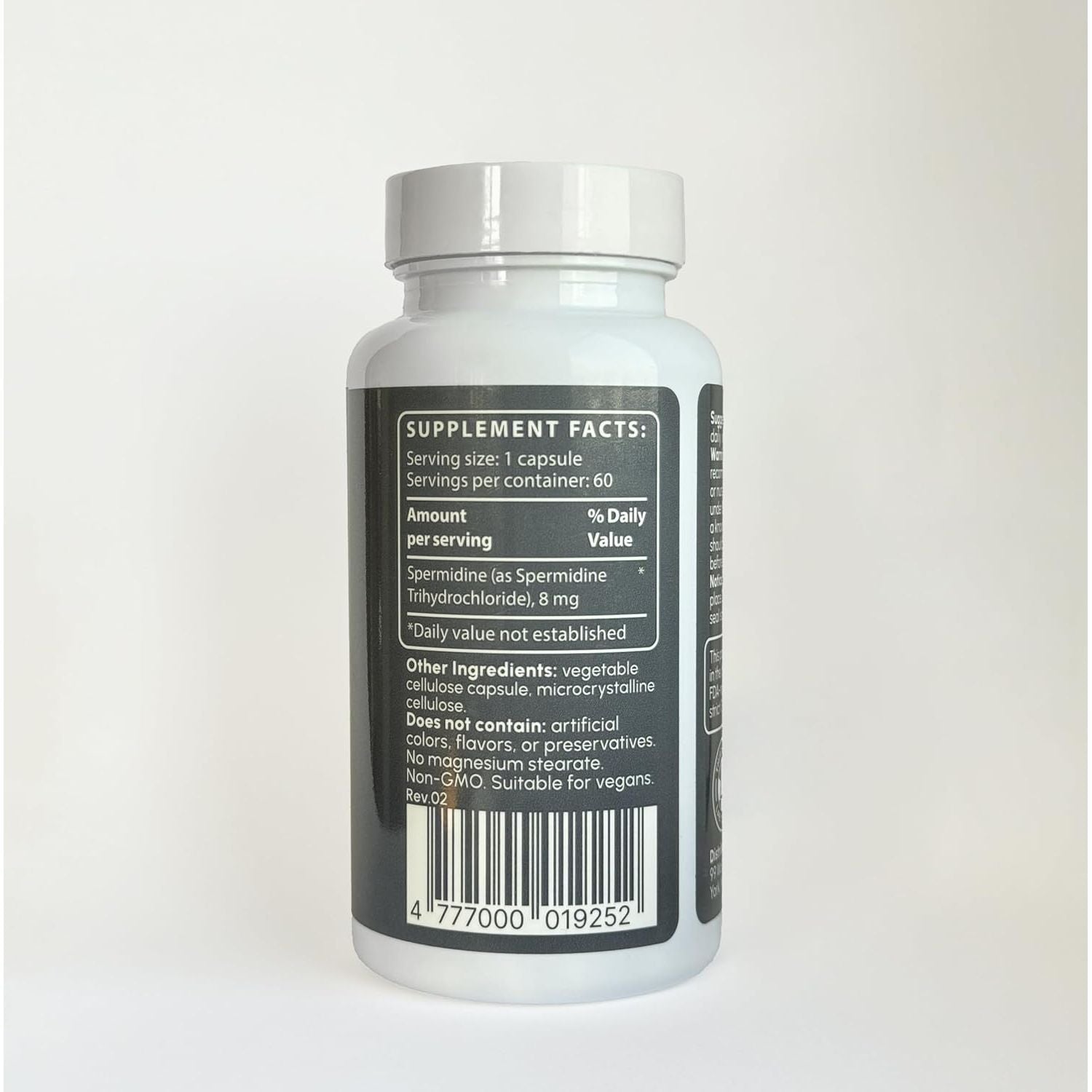 Spermidine Supplement - 99% Purity - 8 Mg per Capsule - 3Rd Party Lab Tested - for Men & Women Cellular Renewal, Longevity - Made in USA - 60 Capsules
