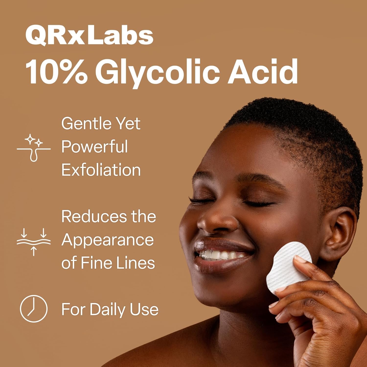 QRxLabs Glycolic Acid Radiance Pads – product view 2