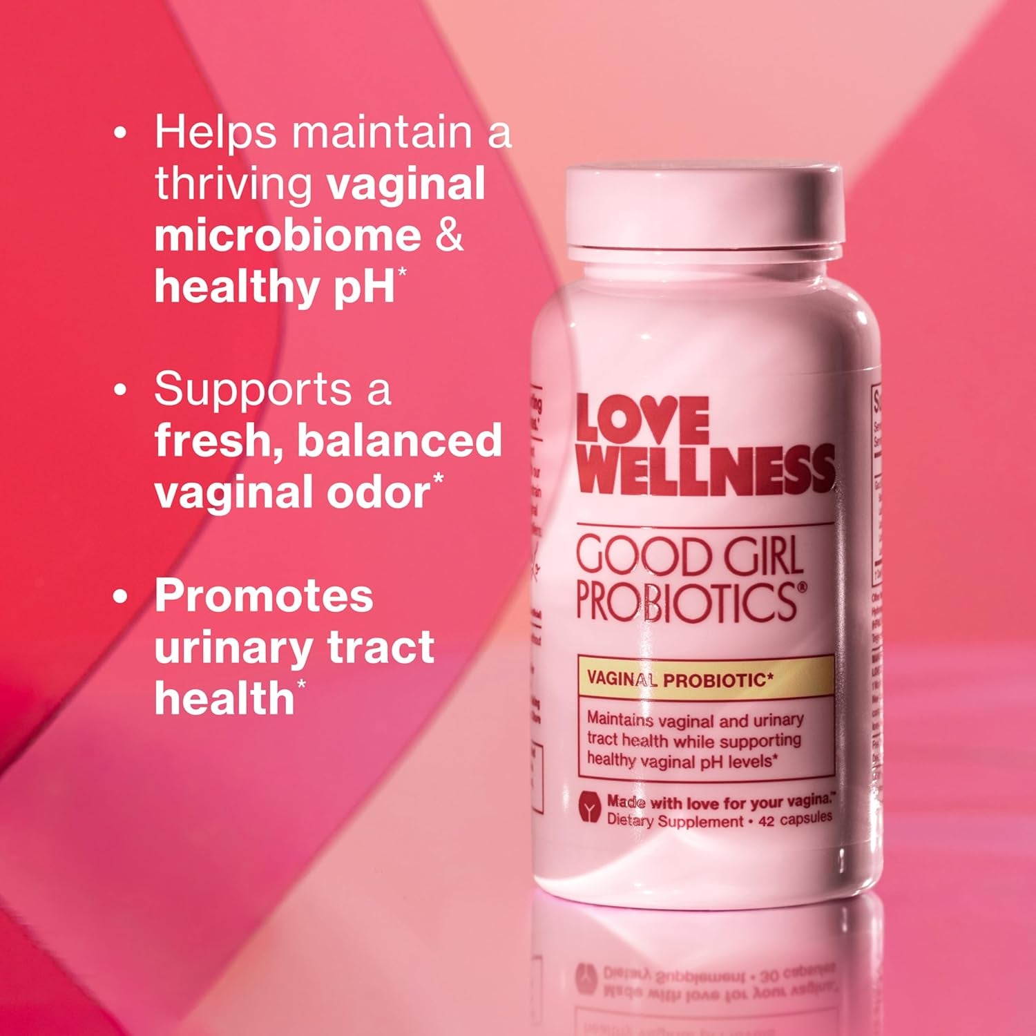 Love Wellness Good Girl Probiotics – 9-Strain Women's Probiotic for pH Balance, UTI, Yeast & Immune Support | 42-Day Supply