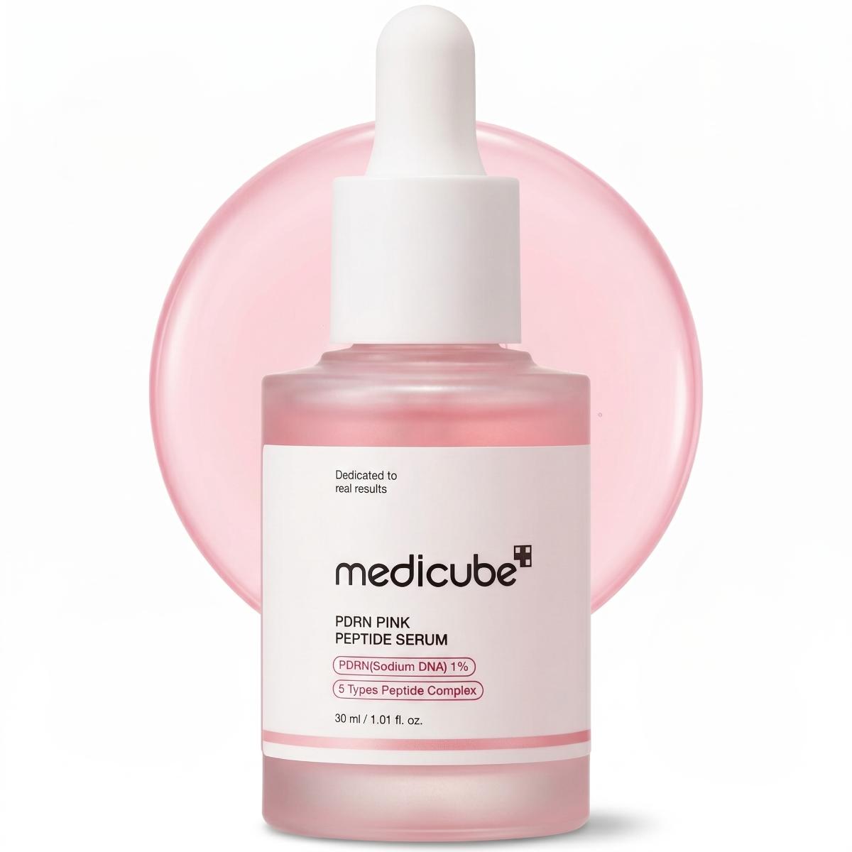 medicube Pink Glow & Firming Trio – Pink Peptide Serum, Jelly Cream & Wrapping Mask