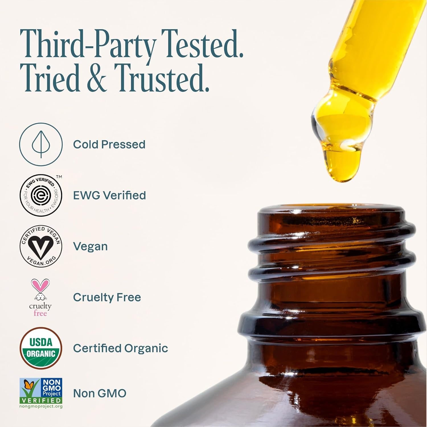 Cliganic Organic Jojoba Oil – 120ml | 100% Pure Cold-Pressed Moisturizer for Face, Hair & Body
