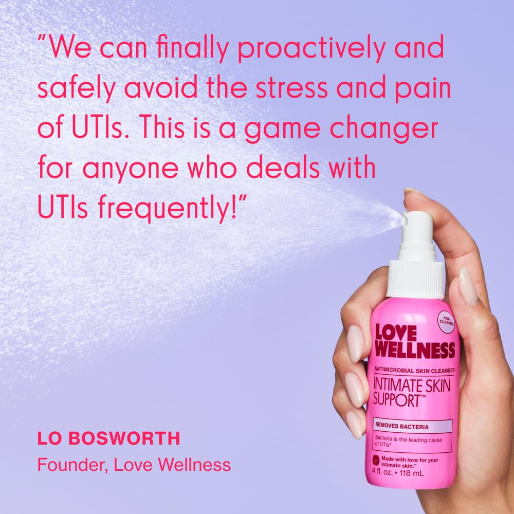 Love Wellness Hypochlorous Acid Intimate Cleanser Spray – FDA-Cleared pH Balanced Formula for Irritated Skin & Buildup Removal | Fragrance-Free | 120ml