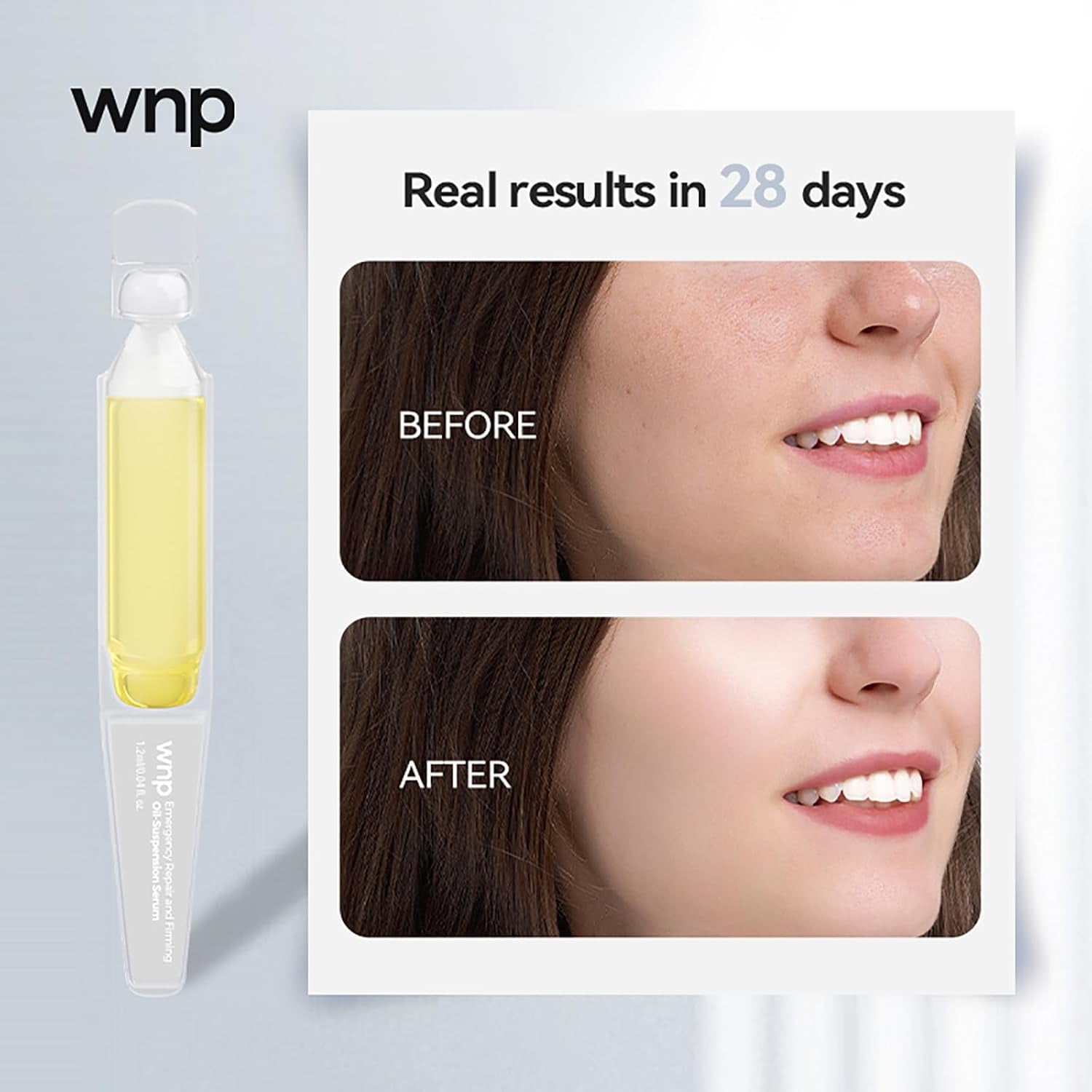 WNP Emergency Repair And Firming Oil-Suspension Serum – 30 x 1.2ml | Multi-Collagen Anti-Aging Ampoule with Peptides & 4D Hyaluronic Acid
