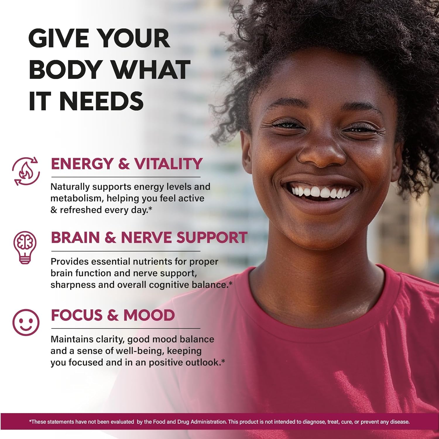 NUTRAHARMONY B-Complex Supplement — 60 Capsules | Methylcobalamin B12, Pantothenic Acid, Pyridoxine, Niacinamide | Energy & Nervous System Support