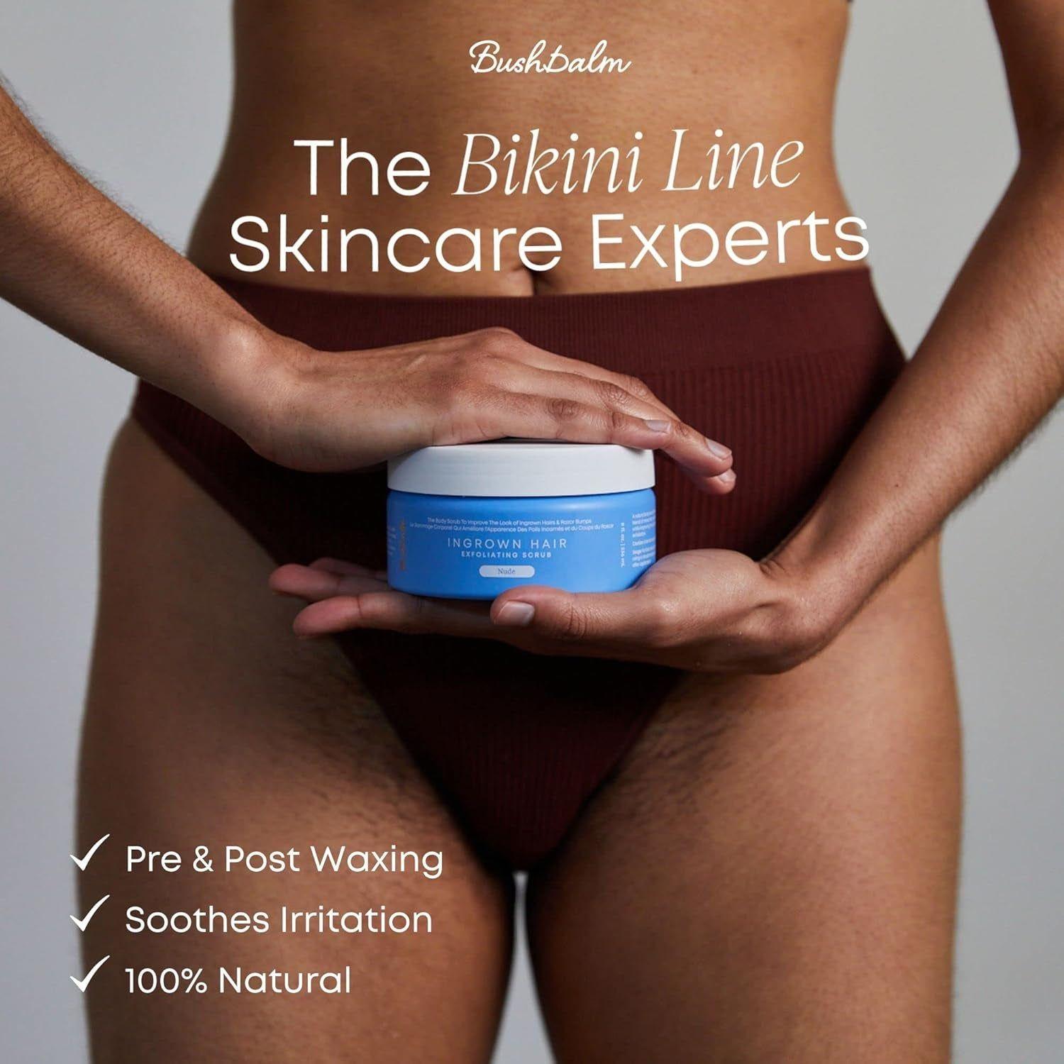 Bushbalm Ingrown Hair Exfoliating Scrub - Nude (236ml) | Smooth, Hydrated & Bump-Free Skin
