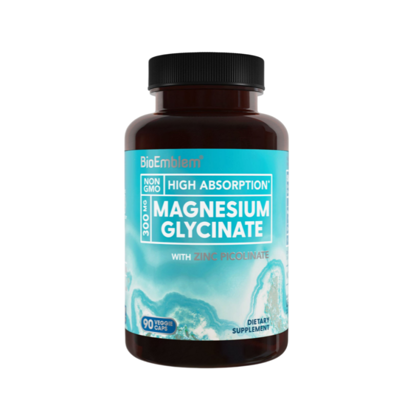 BioEmblem Magnesium Glycinate with Zinc – 90 Capsules