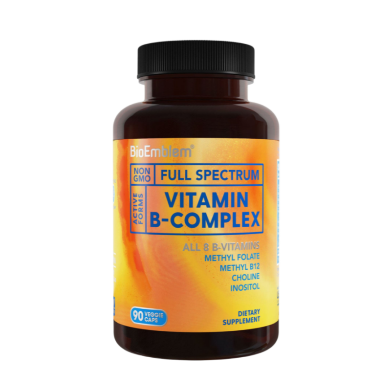 BioEmblem Vitamin B-Complex Methyl Folate & B12 – 90 Capsules