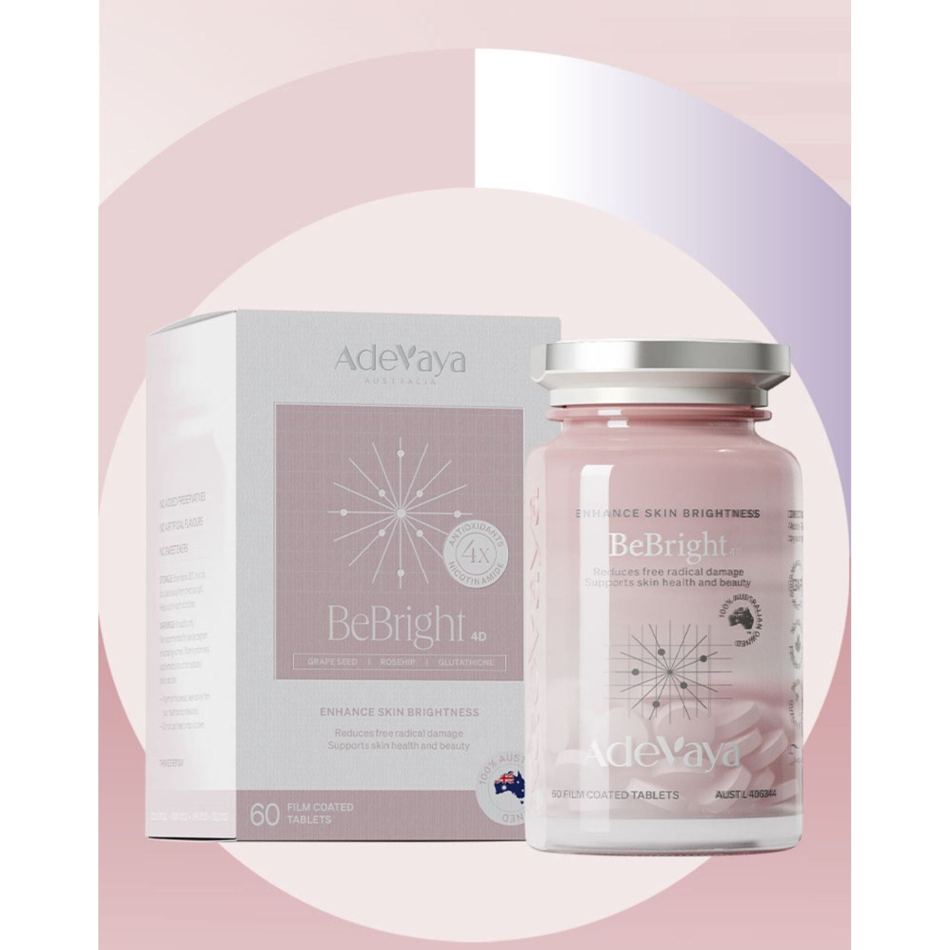 ADEVAYA BeBright 4D Enhance Skin Brightness – 60 Capsules
