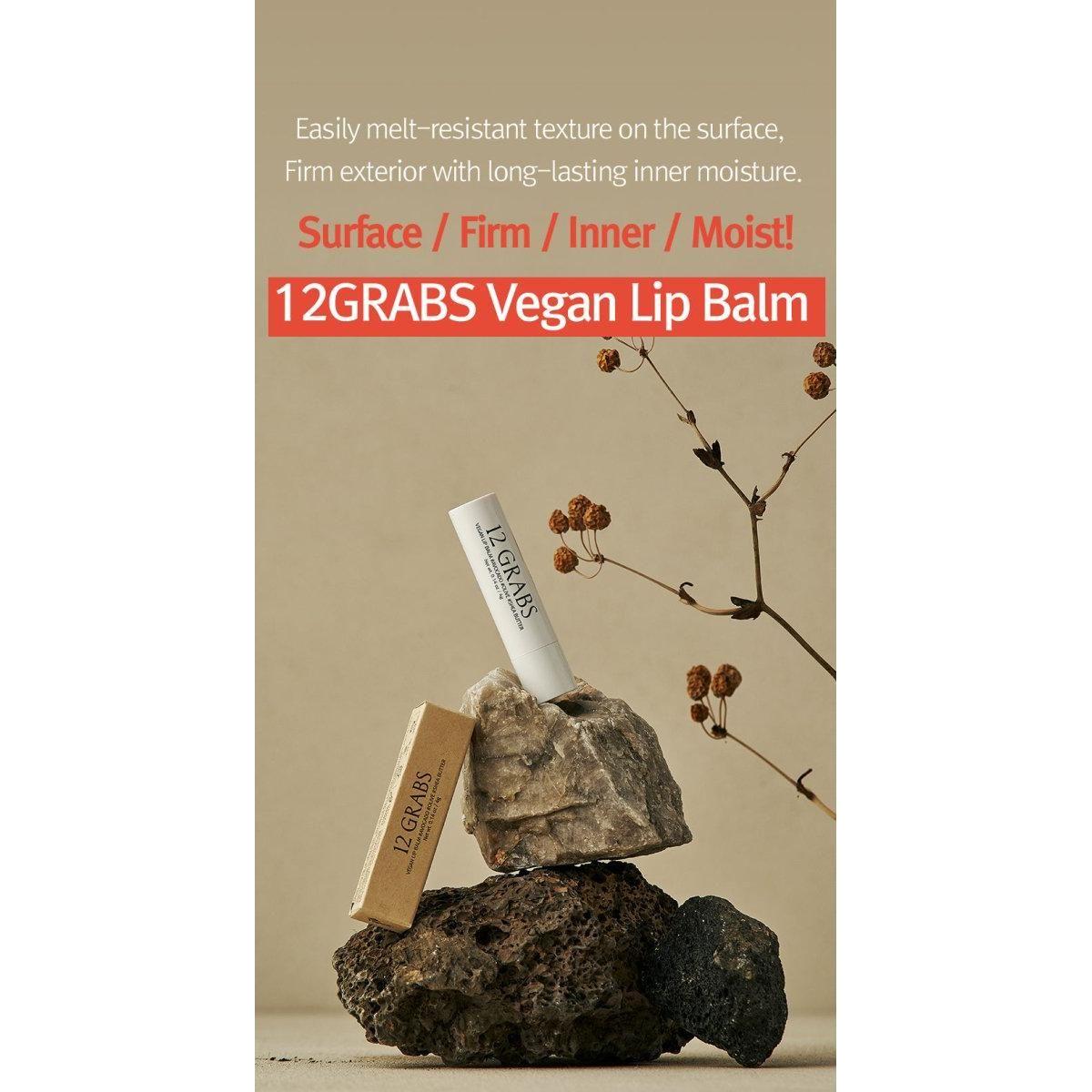 12GRABS Vegan Lip Balm 4g - Glam Global UK12GRABS