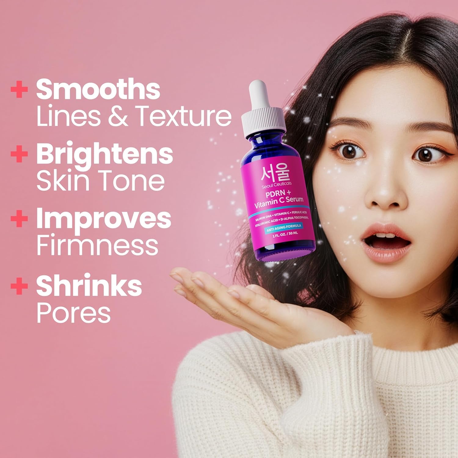 SeoulCeuticals PDRN Salmon DNA & Vitamin C Serum – Korean Skin Repair Booster for Anti-Ageing & Radiance | 30ml | K-Beauty