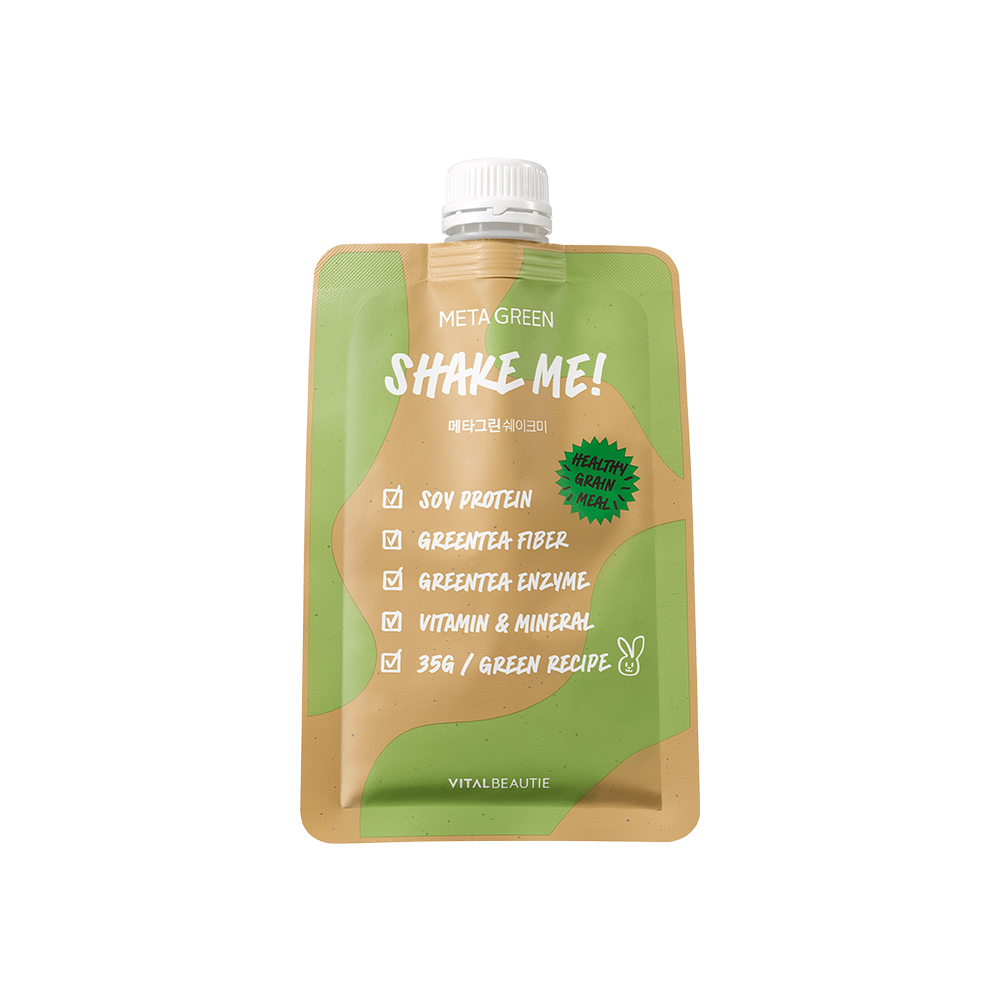 VitalBeautie Meta Green Shake Me 35g x 7 unidades - Sustituto de comida nutritivo premium