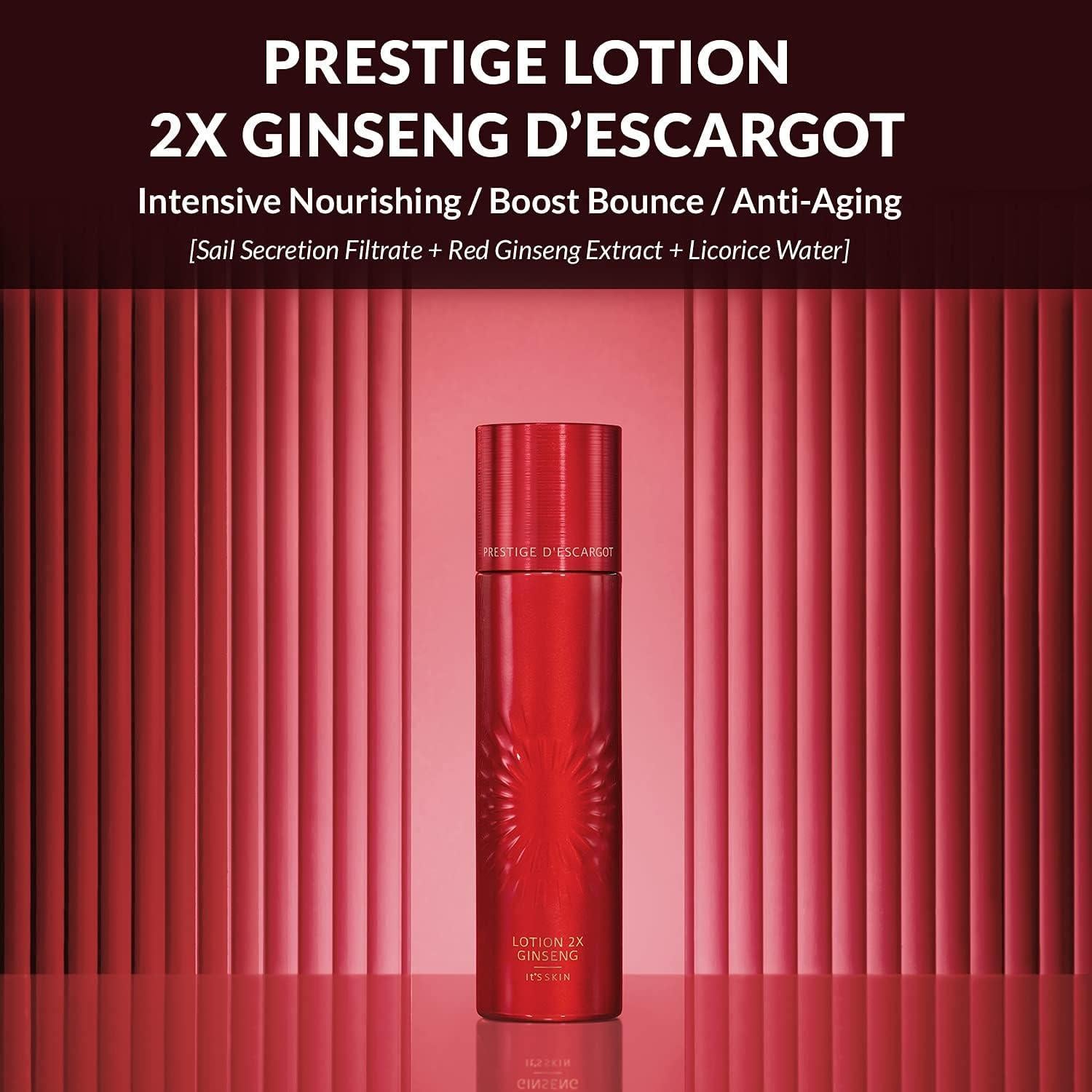 ItsSkin Prestige Lotion 2X Ginseng D'Escargot 140ml – Hidratación