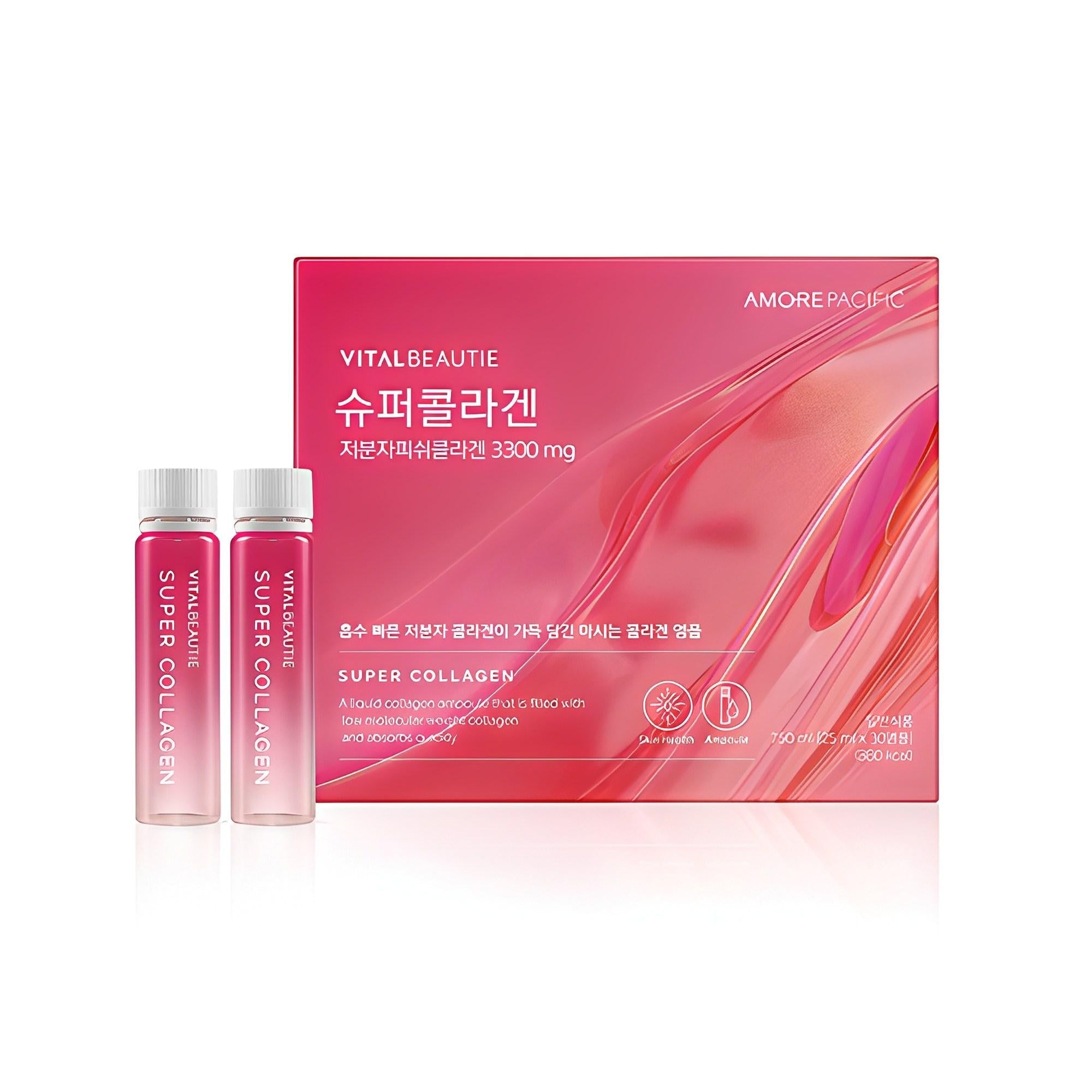VitalBeautie Super Collagen Ampoule 25ml x 30 Vials – Hydration And Elasticity Glow