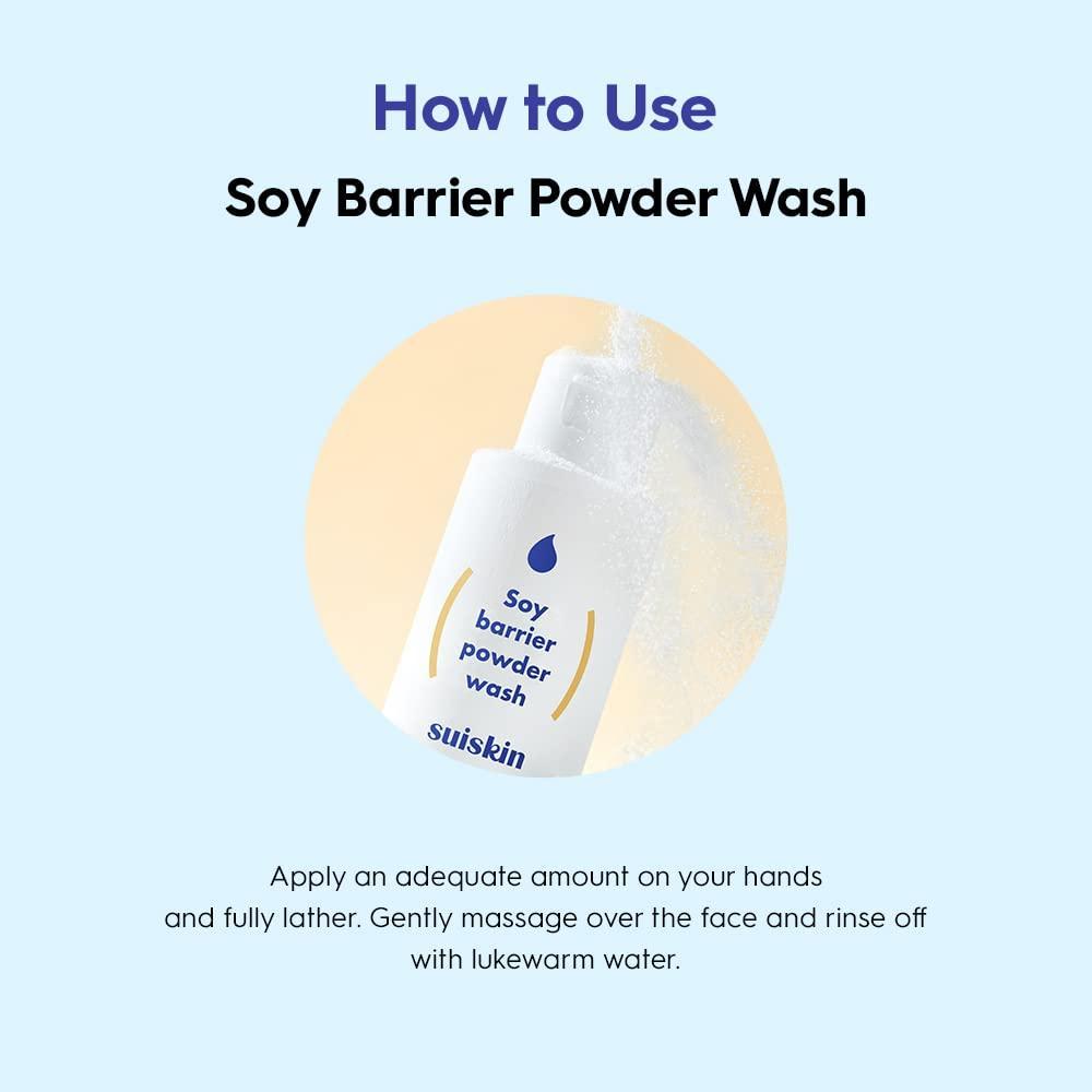 Suiskin Soy Barrier Powder Wash 50g - Exfoliación suave e hidratación