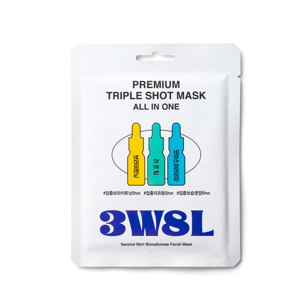 3W8L Mascarilla Triple Concentrado Premium 25ml – Iluminación e Hidratación