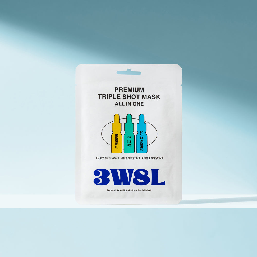 3W8L Mascarilla Triple Concentrado Premium 25ml – Iluminación e Hidratación