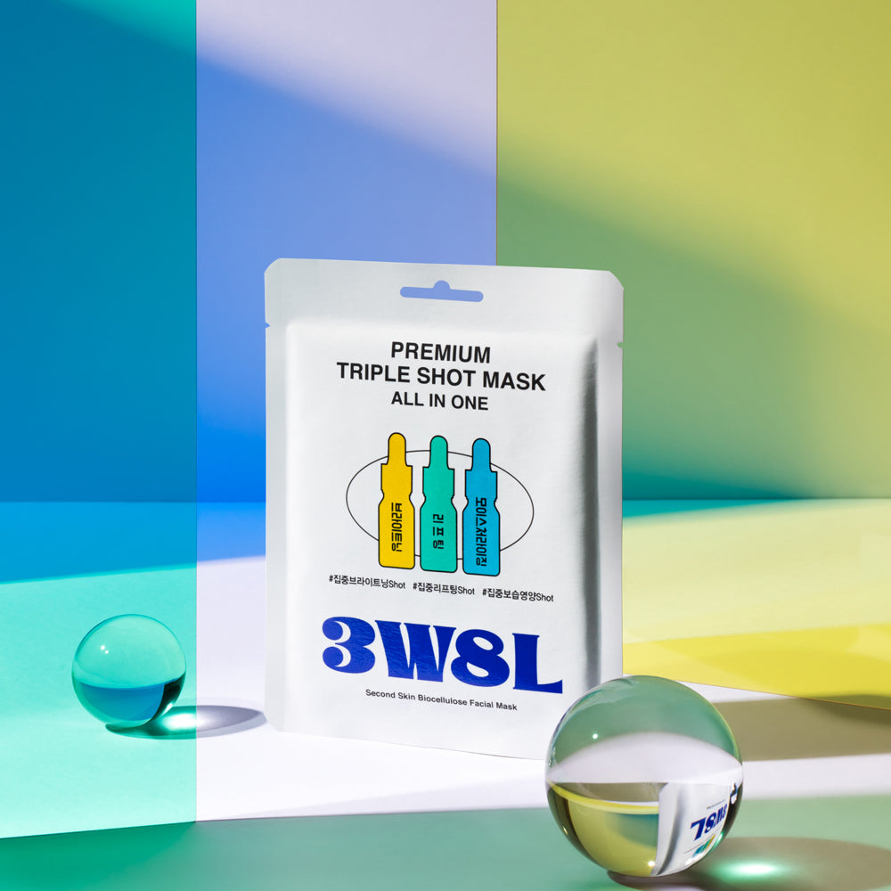 3W8L Mascarilla Triple Concentrado Premium 25ml – Iluminación e Hidratación