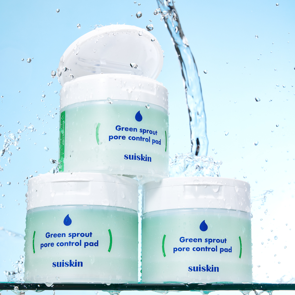 Suiskin Green Sprout Toallitas Control de Poros 70 Unidades – Control de Grasa y Refinamiento de Poros